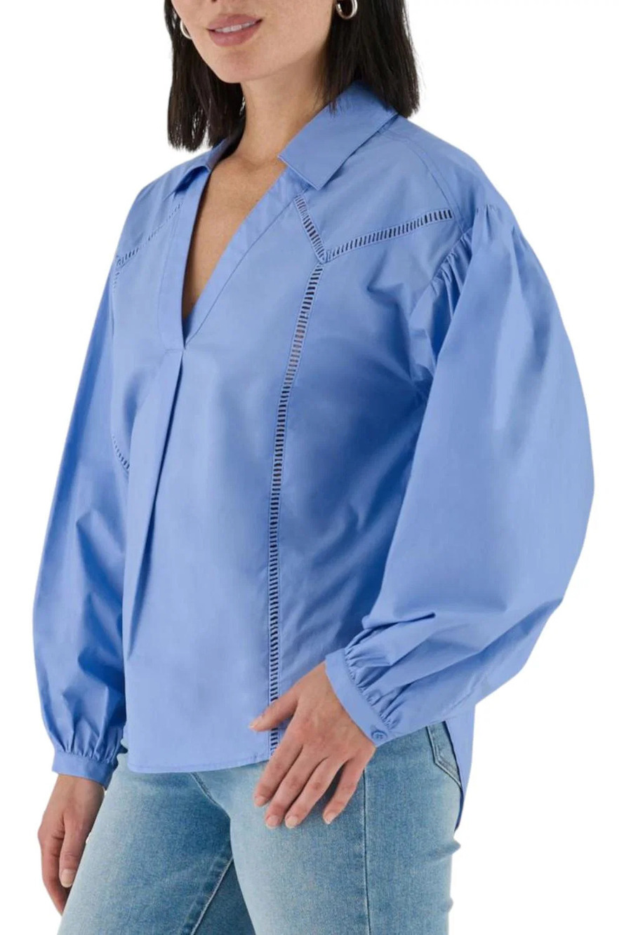 La Joie Women's Ladder Lace Inset Shirt Grape Mist - Regular